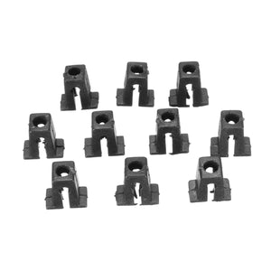 10pcs Black Universal Bumper Mounting Clips Expanding Nut For Audi VW Skoda Mercedes Benz BMW