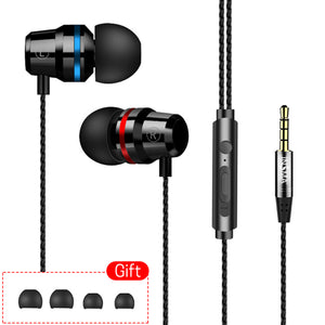 INSMA G86 Metal Bass In-ear Earphone 4D Stereo Sound Line Control Headphone With Mic for Mobile Phones