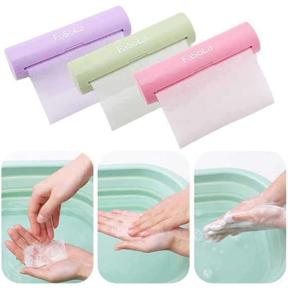 IPRee Portable 1.2m Paper Soap Outdoor Hand Washing Bath Scented Slice Sheets Foaming Box Paper