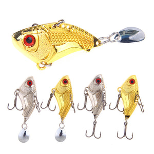 ZANLURE 4pcs/set 16g 4.5cm Vibration Spoon VIB Fishing Lure Artificial Hard Bait For Sea Fishing