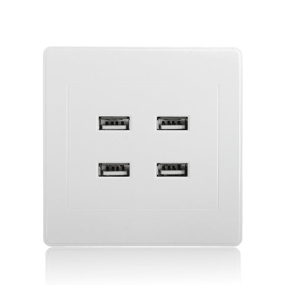 3.1A AC Power Wall Receptacle Socket Plate  Charger Outlet Panel with 4 USB Port