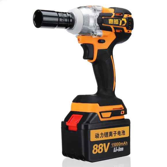 88V 15000mAh Cordless Brushless Electric Impact Wrench Woodworking Power Tool