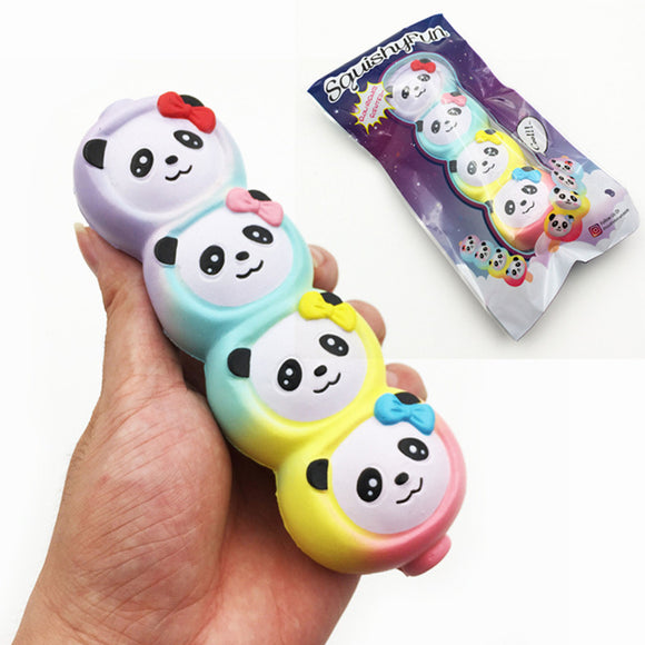 Squishy Fun Rainbow Panda Candy Stick Squishy 15cm Slow Rising With Packaging Collection Gift Toy