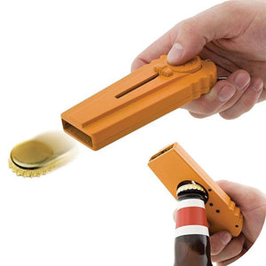 Super Creative Flying Cap Beer Bottle Opener Cap Launcher With Key Ring