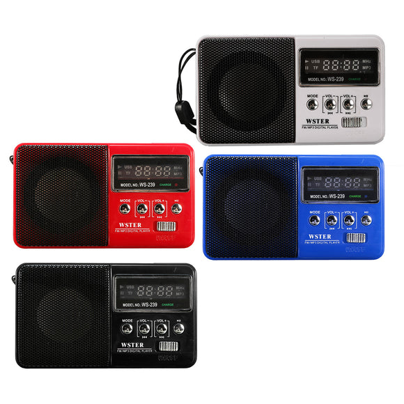 Mini Portable FM Radio Speaker With TF Card Slot Sports Rechargeable MP3 Music Player3