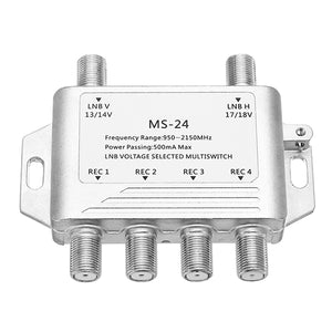 Jasen JS-MS24 2 in 4 DiSEqC Satellite Antenna flat LNB Switch