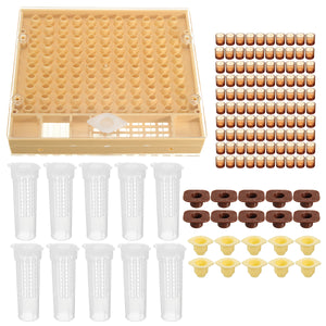 131pcs Bee Queen Rearing System Tool Beekeeping Case Set Cupkit Box Cell Cups Complete