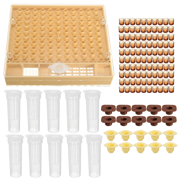 131pcs Bee Queen Rearing System Tool Beekeeping Case Set Cupkit Box Cell Cups Complete