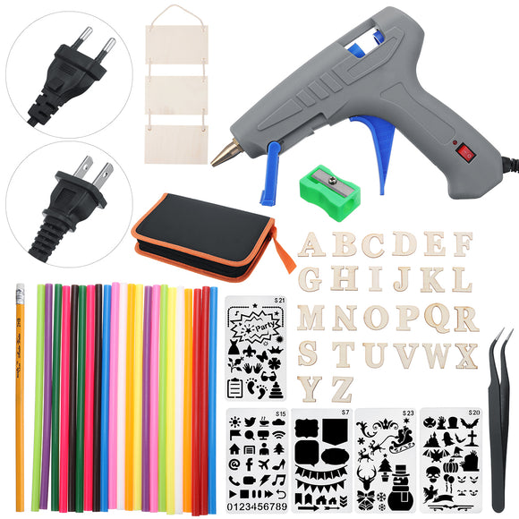 57Pcs 30W Cordless Electric Hot Glue Guns DIY Art Craft Glue Guns with Adhesive Melt Glue Sticks