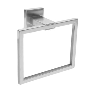 Rectangle Towel Holder Rail Chrome Wall Mount Square Bathroom Towel Rack Hanger