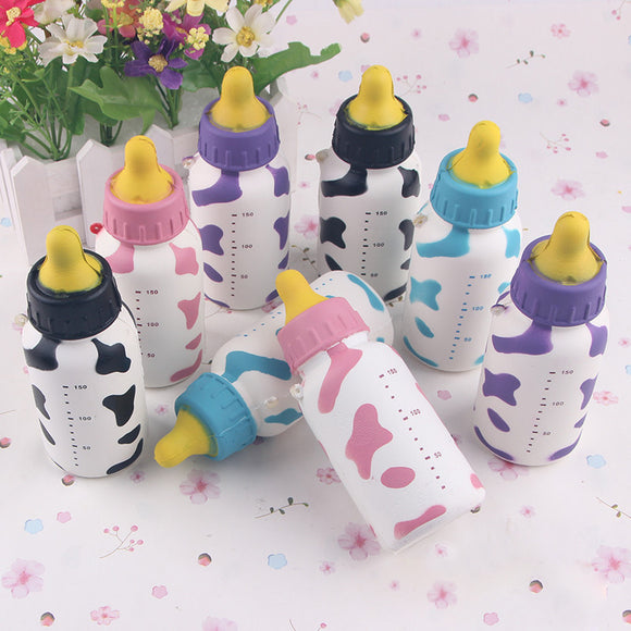 Squishy Milk Nursing Bottle Toy Cute Kawaii Phone Bag Strap Pendant 13x5cm