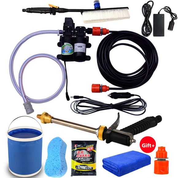 Dual Pump Portable Car Washer 12v Pump Household 220v High Pressure Car Washer Brush