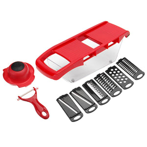 Adjustable Stainless Steel Blades Food Fruit Julienne Slicer Cutter Chopper Grater Kitchen Slicer