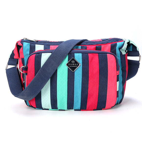 Women Nylon Print Multi-pockets Lightweight Crossbody Bags Shoulder Bags