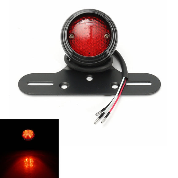 12V Universal Motorcycle LED Rear Tail Brake Stop Light Lamp PlatE Mount