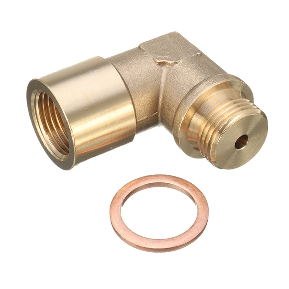 M18X1.5 Angled Lambda O2 Oxygen Sensor Extension Spacer Brass For Decat