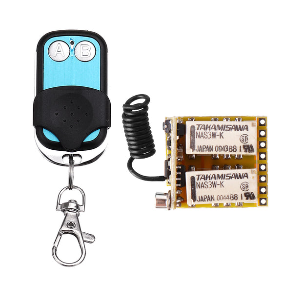 DC3.7V/5V/12V 315MHz Wide Voltage 2 Way Remote Control Switch Miniature Universal Learning Code