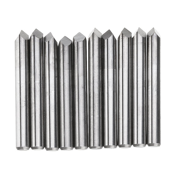 Drillpro 10pcs 3.175mm Shank 60 Degree 0.1/0.2/0.3mm Tip Tungsten Steel Engraving Bit CNC Tool