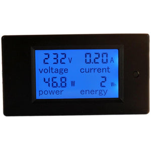 PZEM-021 4 in 1 LCD Voltage Current Active Power Energy Meter Blue Backlight Panel