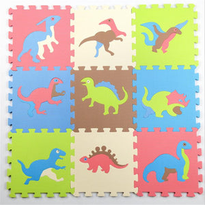 9Pcs Baby Play Mat Foam Floor Dino Puzzle Activity Gym Toy Toddler Kids Playmat