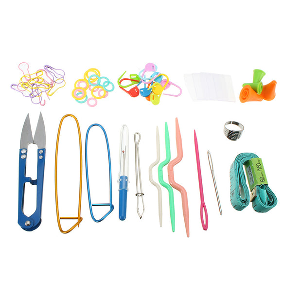 Yarn Sewing Knit Tools Set Crochet hooks Craft Needles Stitches Knitting Kit