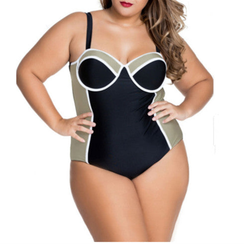 Summer Plus Size Steel Ring Push Up Swimsuit Suspenders Backless Sexy Swimwear