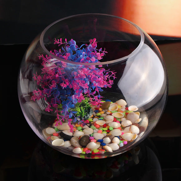 Round Clear Glass Vase Fish Tank Ball Bowl Flower Planter Terrarium Home Decor