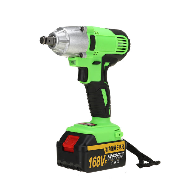 168VF 19800mAh 330NM Electric Impact Wrench Li-ion Battery Rechargeable Power Tool