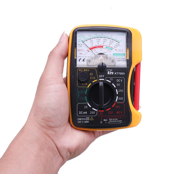 KTI KT7003 Mini Analog Multimeter Original Authentic Overload Protection Voltage Current Battery Test