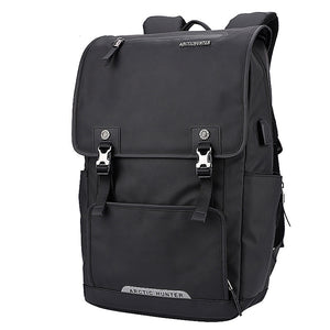 Men Oxford 18 Laptop Backpack Knapsack with USB Charging Port for School Outdoor Travel Hiking"