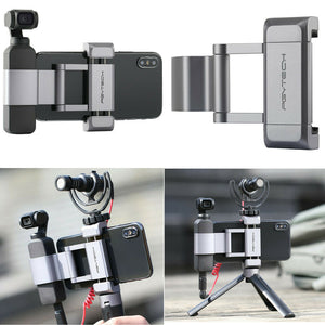 PGYTECH Osmo Pocket Phone Holder Bracket 1/4 Inch Mount Adapter Accessories For DJI Gimbal Mobile Smartphone