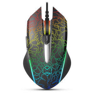 Rapoo V21S 7000DPI USB Wired RGB Backlit Optical Gaming Mouse Support Macro Setting