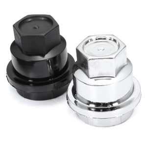 Black Chrome Plastic Wheel Lug Nut Cover Cap