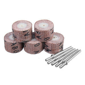 5pcs 80-600 Grit 20mm Sanding Wheel Discs Grinding Sandpaper Rotary Accessories