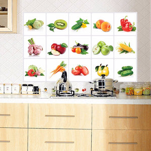 45*70cm Kitchen Vegetable Fruit Oil-proof Wall Sticker Removable Waterproof Sticker Home Decor