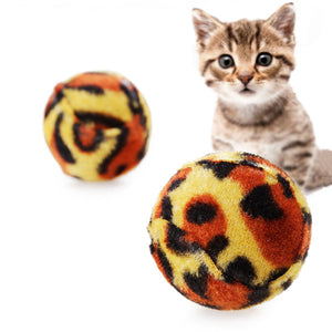 Pet Cat Grinding Claws Leopard Ball Toys Creative Sound Cat Toys Play Chewing Exercise Toys