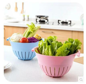 Kitchen Plastic Washing Filter Sieve Basket Fruit Drain Basin Vegetable Pot