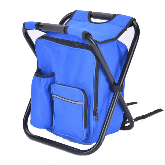 Outdoor Portable Folding Chair Waterproof 600D Oxford Cooler Ice Bag Foldable Seat Stool Camping Picnic