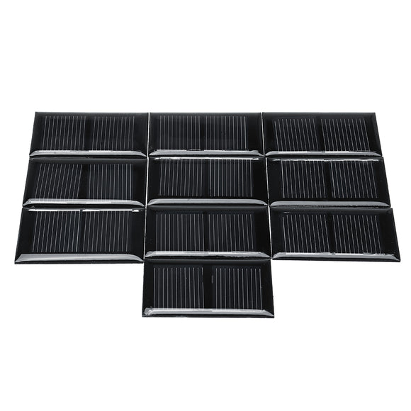 10Pcs Polysilicon Mini Solar Epoxy Panel 1V 125MA One Pcs