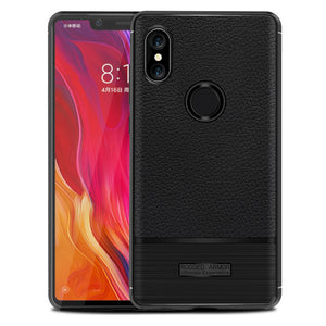 Bakeey Litchi Texture Wire Drawing Process Shockproof Protective Case For Xiaomi Mi8