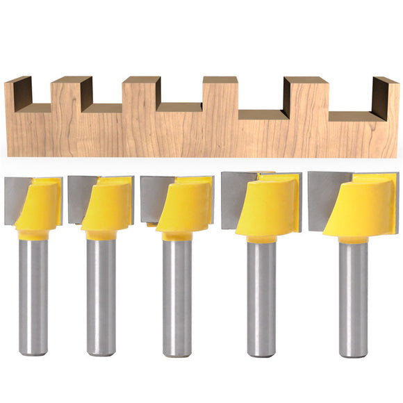 Drillpro 16-25mm Router Bit 8mm Shank Surface Planing Bottom Cleaning Wood Milling Router Bit for CNC