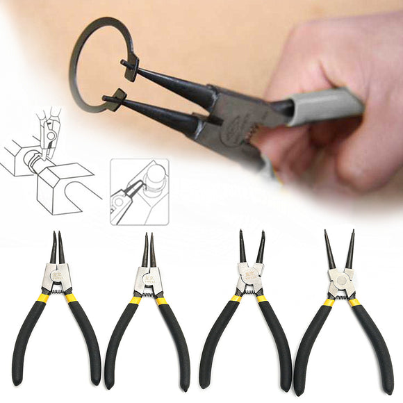 7inch Circlip Plier Retaining Clip Tool Internal External Straight Combination Jewelry Wire Work Small Pliers