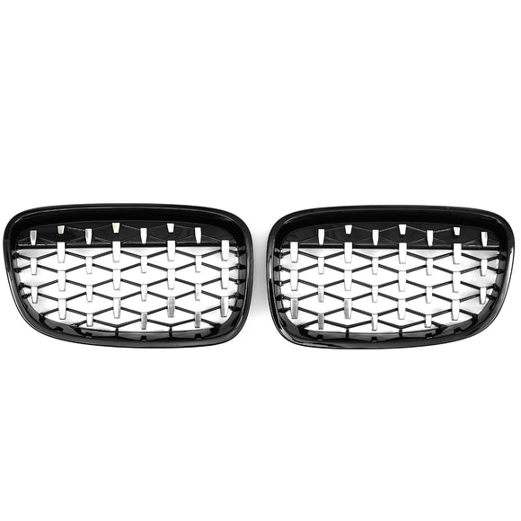 Front Kidney Diamond Style Grille Grill For BMW 1 Series F20 F21 2010-2014