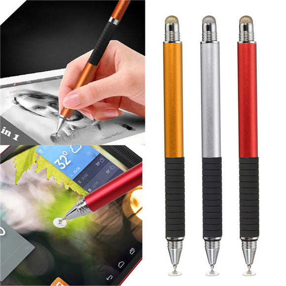 2 in1 Capacitive Pen Touch Screen Drawing Pen Stylus For Smartphone Tablet PC