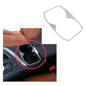 Stainless Steel Water Cup Holder Decoration Cover Trim Molding Sticker for Peugeot 5008 3008 GT 2017