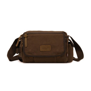 Augur Men Vintage Style Canvas Leisure Shoulder Bag Crossbody Bag Kettle Bag