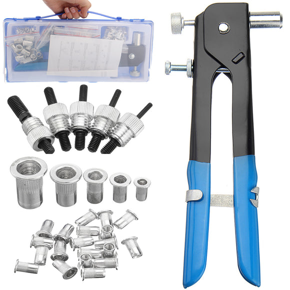 161Pcs Threaded Nut Rivet Tool M3-M8 Insert Tool Set Riveter Rivnut Nutsert Kit