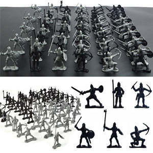 28PCS Soldier Knight Horse Figures & Accessories Diecast Model For Kids Christmas Gift Toys