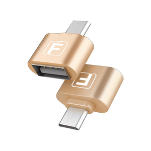 FANBIYA Aluminum Alloy Micro Usb to USB2.0 OTG Adapter for Samsung HUAWEI Xiaomi