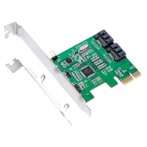 IOCREST IO-PCE9120-2I PCI-E to 2 SATA 3.0 Expansion Card SSD Boot 4TB for Desktop